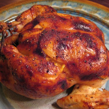 Roasted Chicken with Honey, Lemon and Rosemary
