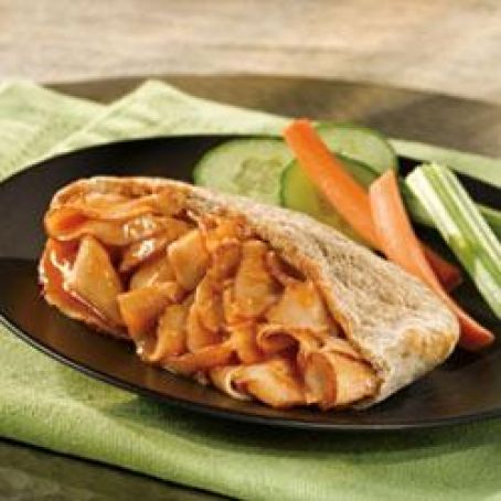 Barbecued turkey pockets