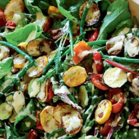 Tahini-Dressed Zucchini and Green Bean Salad