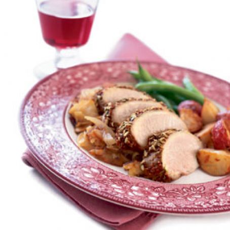 Pork Tenderloin with Roasted Apples and Onions