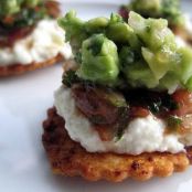 Adobo Chips With Warm Goat Cheese and Cilantro Salsa