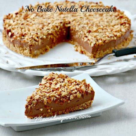 No Bake Nutella Cheesecake