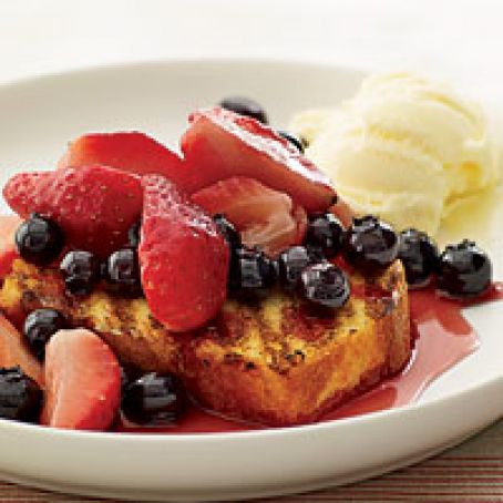 Mixed Berry Hobo Packs with Grilled Pound Cake