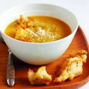 Butternut Squash Coup with Sage and Parmesan Croutons 