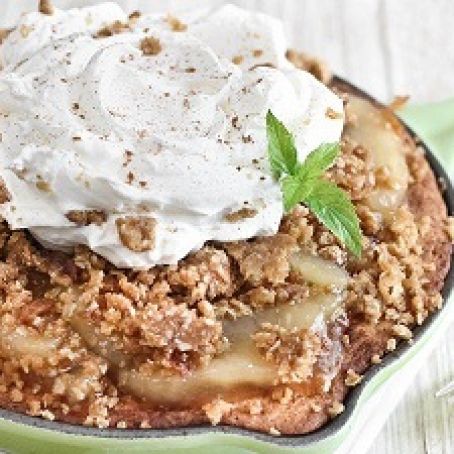 Apple Crisp Snickerdoodle Skillet Cookie