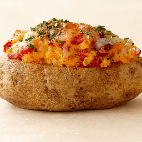 Twice-Baked Potatoes with Chorizo and Roasted Red Pepper