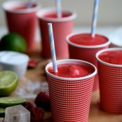 Fresh Raspberry and Gin Slushies