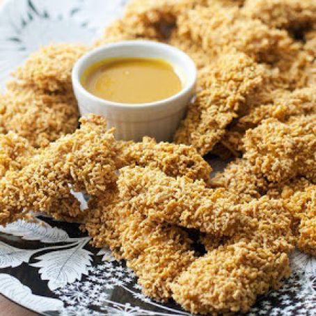 Baked Honey-Mustard Chex Chicken Fingers