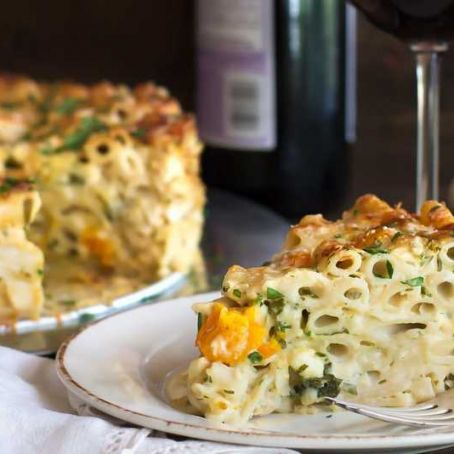 Four Cheese Baked Penne with Greens & Tomatoes, GF & FODMAP