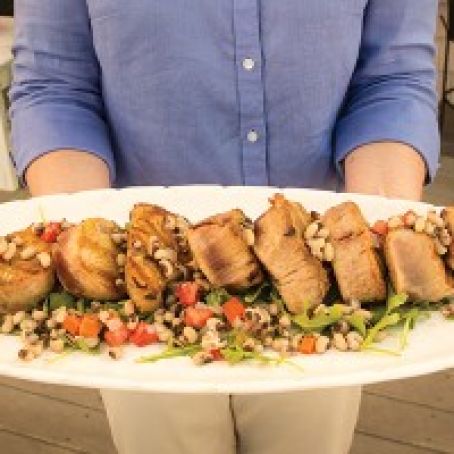 Grilled Tuna with Field Pea Salad and Tangy Buttermilk Sauce