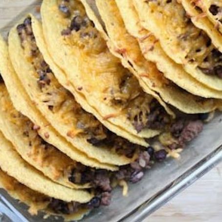 Beef & Bean Oven Tacos