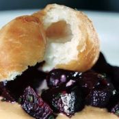 BEET SALAD w/ALMOND BUTTER & GORGON