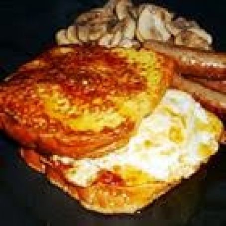 French Egg and Bacon Sandwich
