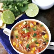 Slow Cooker Mexican Tortilla Chicken and Quinoa Soup