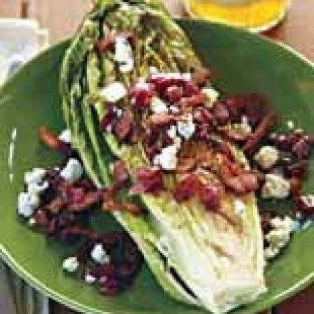 Guy's Grilled Romaine with Bacon-Blue Cheese Vinaigrette