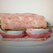 Tomato, Basil and Mozzarella Flatbread Sandwiches