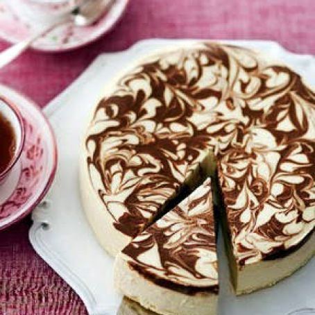 Mocha Marble Swirl Cheesecake