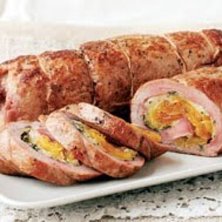 Nutty Cheese and Apricot Stuffed Pork Tenderloin