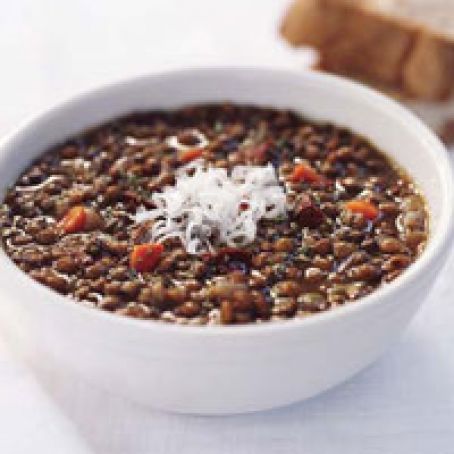 Lentil and Garlic-Sausage Soup