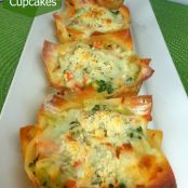 White Vegetable Lasagna Cupcakes