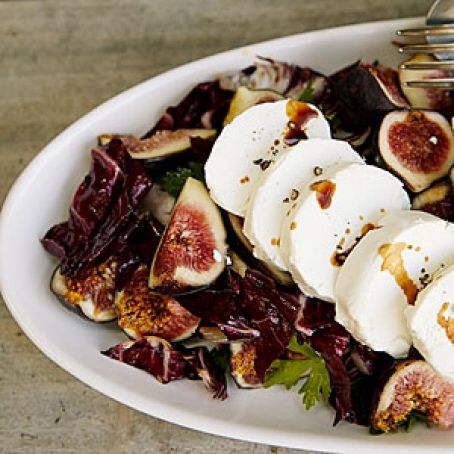 Fresh Goat Cheese and Radicchio Salad with Figs