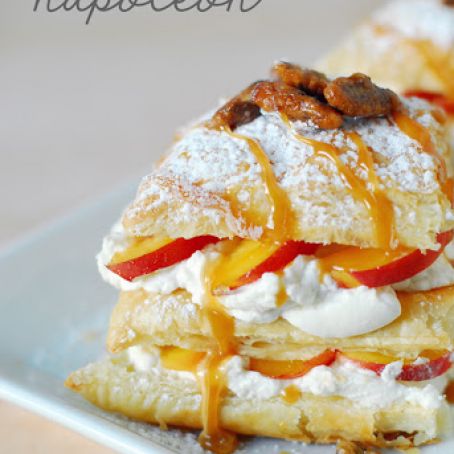 Peach Napoleon with Maple Whipped Cream