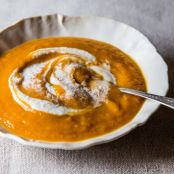 Creamy Carrot Ginger Bisque with Cashew Cream