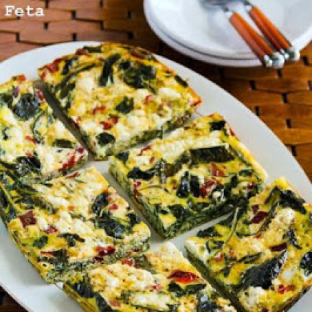 Slow Cooker Frittata with Kale, Roasted Red Pepper, and Feta from Kalyn's Kitchen