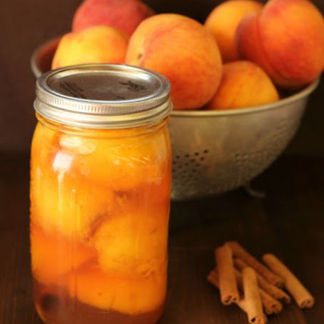 Honey Cinnamon Canned Peaches