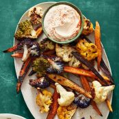 Roasted Crudités with Tahini-Garlic Dip