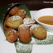 Pumpkin Beignet with Caramel Dipping Sauce
