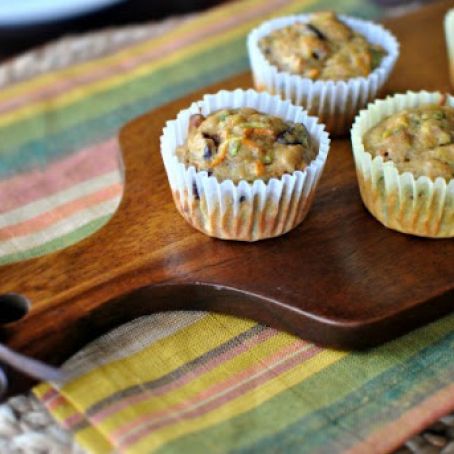 Loaded Zucchini Carrot Muffins