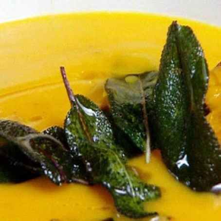 Butternut Squash Soup with Parmesean Crostini