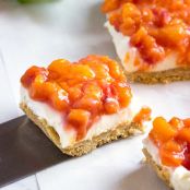 No Bake Peach Cheesecake Bars