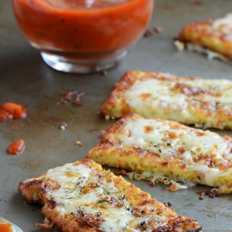 Cauliflower-Crust Garlic Breadsticks