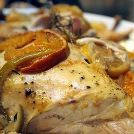 Citrus Garlic Crockpot Chicken with Rosemary