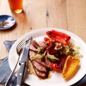 Cumin-Spiced Flank Steak with Grape Tomato Salsa Recipe