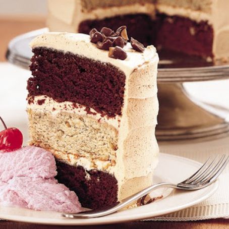 Chocolate Banana Peanut Butter Cake