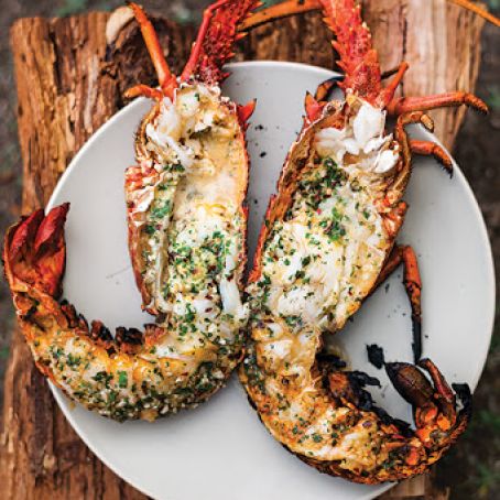 Grilled Lobster with Garlic-Parsley Butter