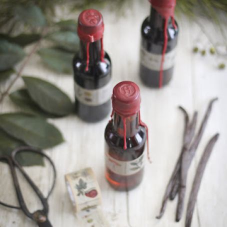 Homemade Vanilla Extract with Wax Sealed Caps