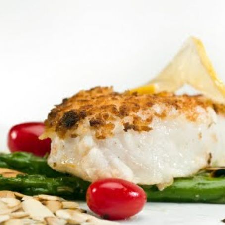Almond and Herb Baked Halibut