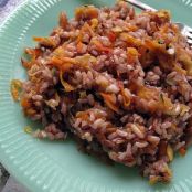 Lemony Brown Rice with Zucchini and Carrots