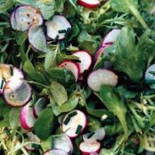 Mache, Frisee and Radish Salad with Mustard Vinaigrette