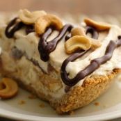 Cashew-Fudge-Caramel Ice Cream Pie