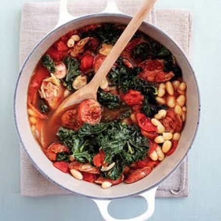 Bean and Chicken Sausage Stew