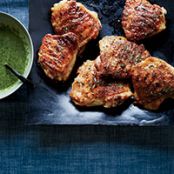 Honey-Butter-Grilled Chicken Thighs with Parsley Sauce