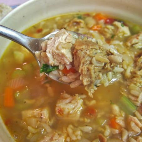 Chicken, Sausage, and Rice Soup