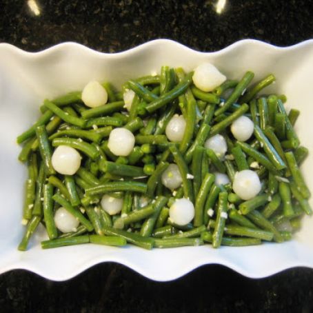 Green Beans with Mustard Sauce and Toasted Almonds