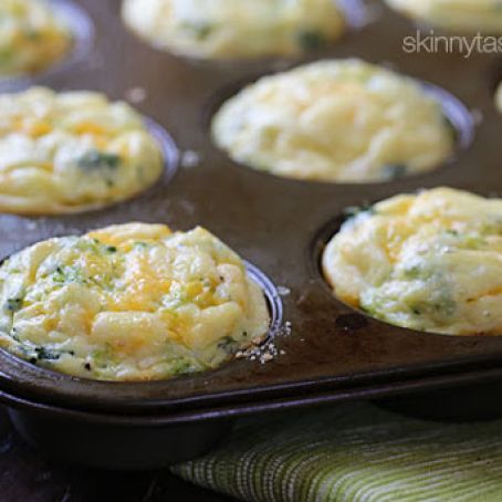BREAKFAST - Broccoli and Cheese Mini Egg Omelets