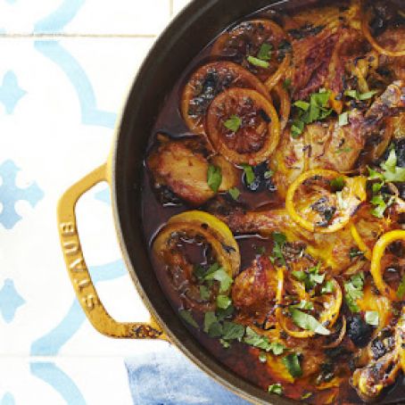 Chicken Tagine with Olives, Cilantro & Lemons